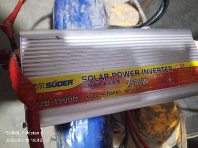 Suoer 1500 watt 24v to 220v converter/inverter