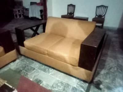X Wooden Design 6 Seater Sofa Set For Sale.