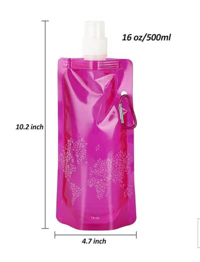 collapsible water bottle and key chain