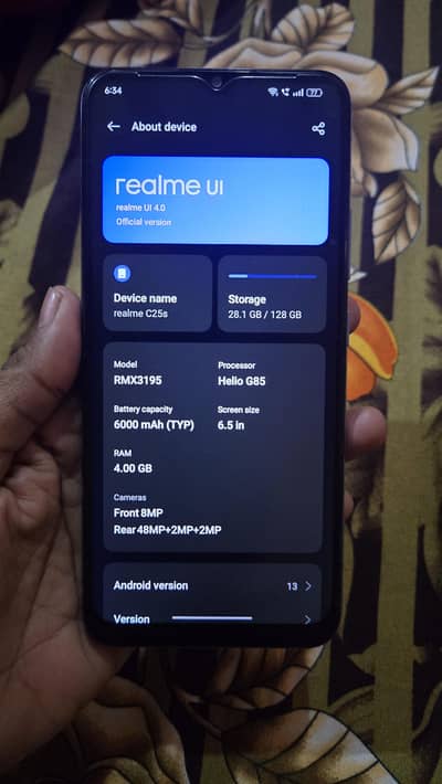 Realme c25s with box