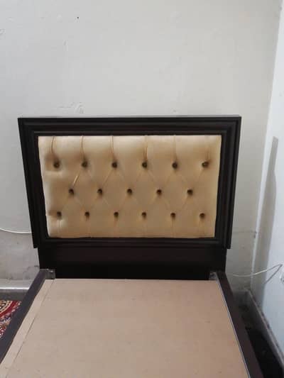 wooden bed single crown