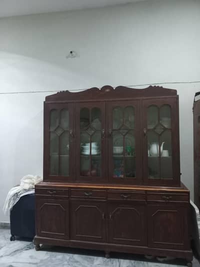 Original Wood Showcase & Dressing Table – Good Condition