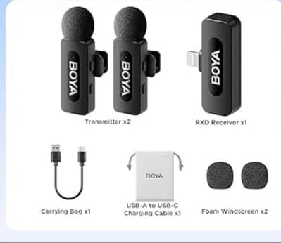 Boya V2 Wireless Mic – Full New – Box Pack