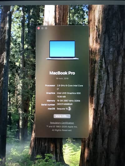 Macbook pro core i7 2019