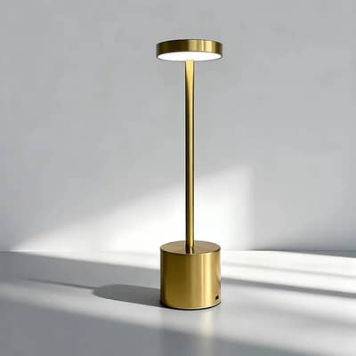 Golden  LED Table Lamp - Dimmable with 3 Light Modes, Touch S