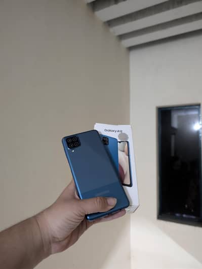 Samsung Galaxy A12 complete box accessories ladies hand used
