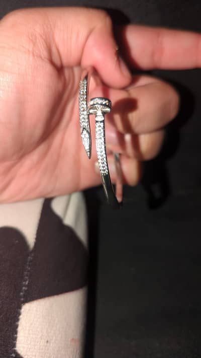 Cartier Nail Bracelet custom moissanite finishing