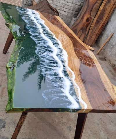 epoxy luxury dinning table. 8 seater. center table.