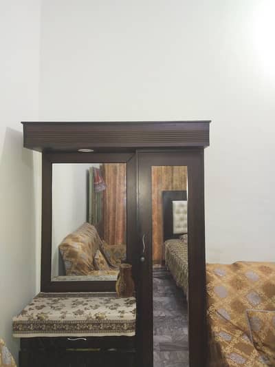 “Wooden Dressing Table with Mirror – Good Condition”