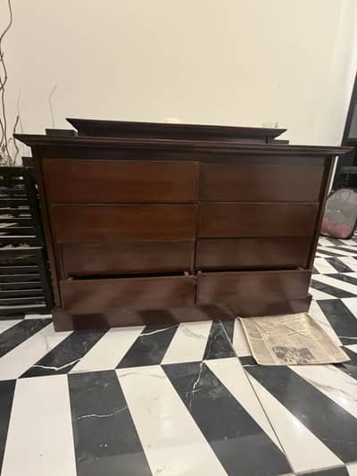 Wooden dresser with mirror & Media unit