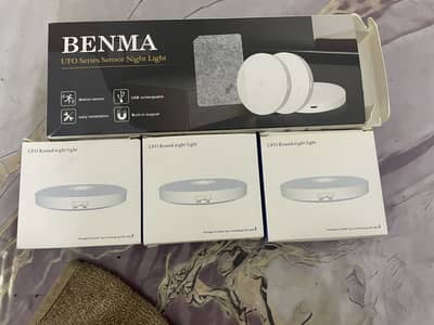 LED Motion Sensor Light (3 Pack) Rechargeable Auto On Off LED