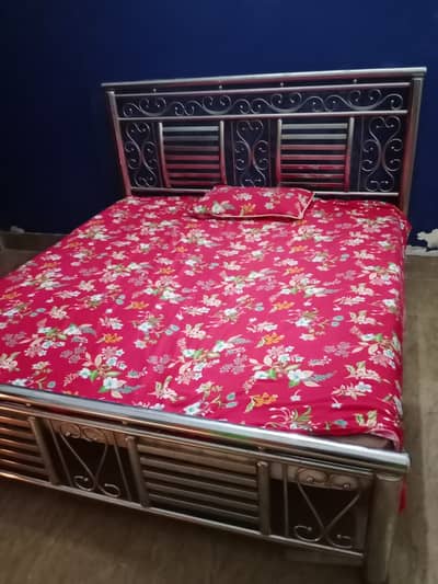 King Size Iron Bed with Foam in excellent condition