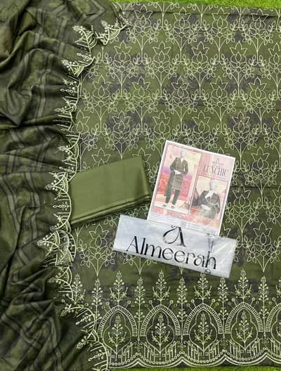 Almeerah Unstitched 3pcs suit