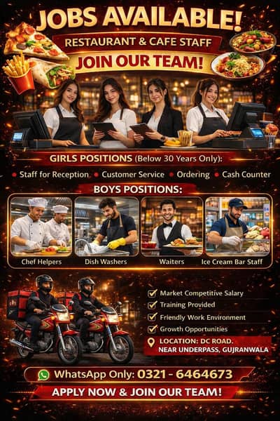 Jobs Available, HIRING Restaurant & Cafe Staff - 0/3/2/1/6/4/6/4/6/7/3