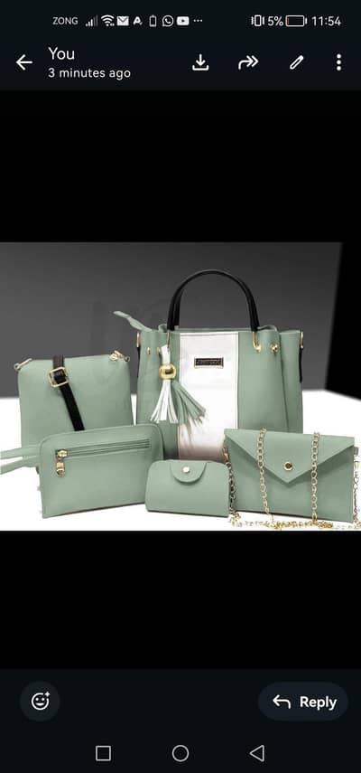 chic 5piece hand bag available in different colours