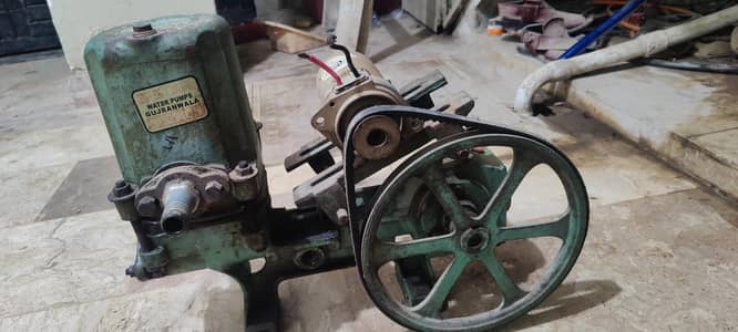 DC Donkey pump in single belt with 12v motor attached