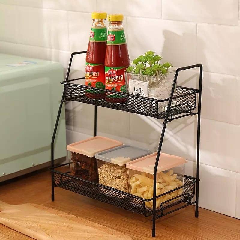 Multi-Functional 2 Tier Storage For Kitchen 0