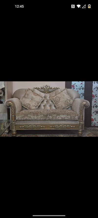 Luxury Chaise Sofa Set (3+2+Chaise) – Excellent Quality – Almost New