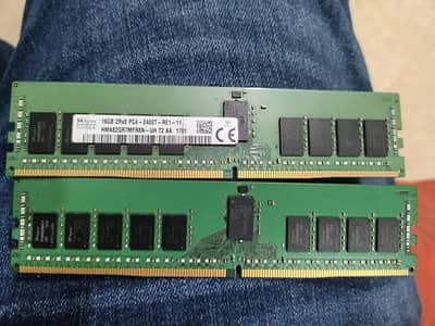 SK Hynix Korea 16GB +16GB RAMs  2400Mhz