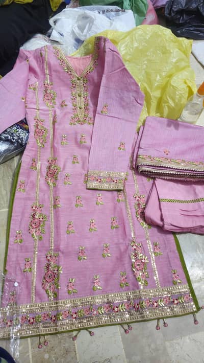 Organza new embroidered suit size small to medium