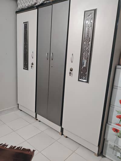 bed set with side table and mattress