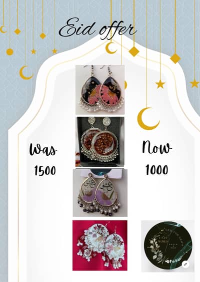 Customized resin earrings 