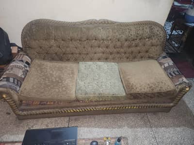 3 Seater Brown Sofa Available