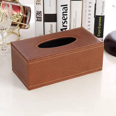 leather Tissue box Holder