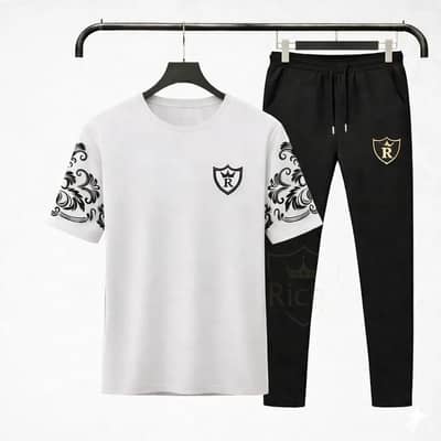 Royal Summer Tracksuit Set – Premium T-Shirt & Trouser (Breath