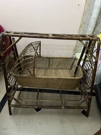 Cane wood baby Swing /Cradle