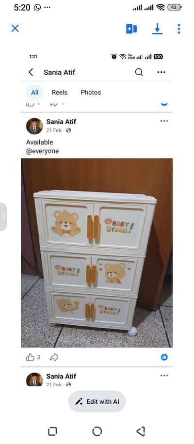 imported folding storage cabinet