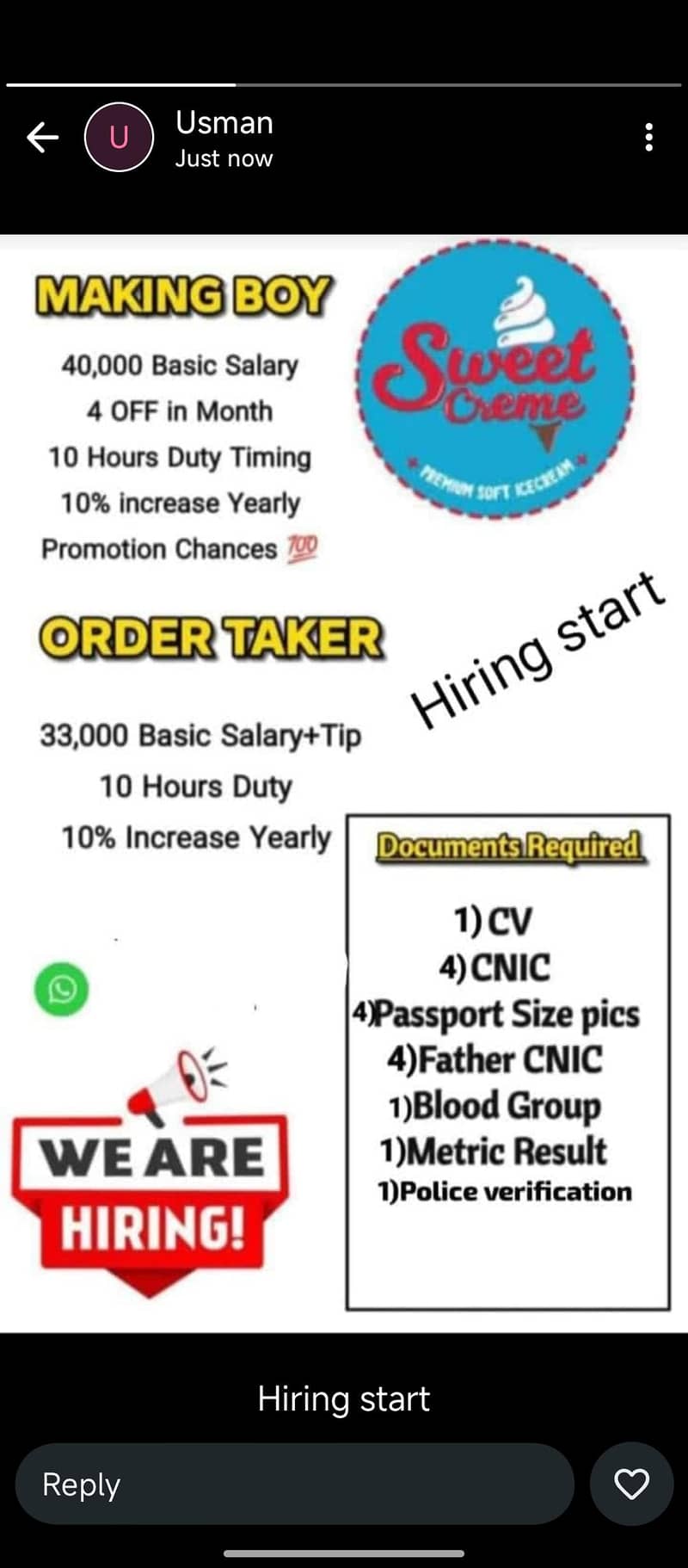 making or oder taking 0