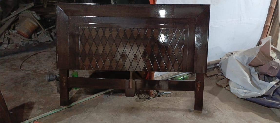 King Bed/wooden bed set/bed side tables/bed dressing table/almari 8