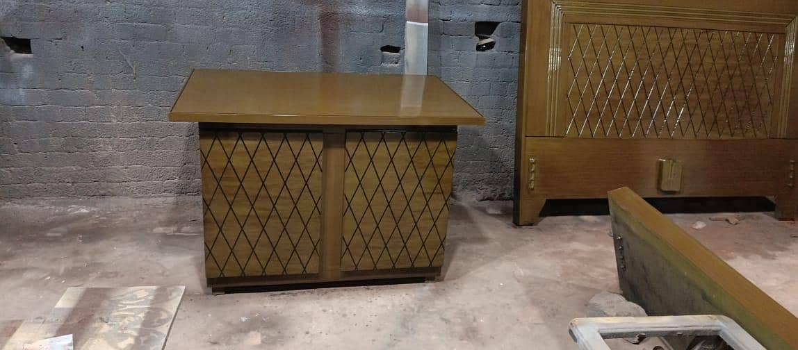 King Bed/wooden bed set/bed side tables/bed dressing table/almari 9
