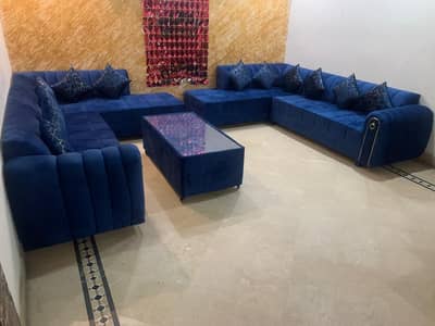 sofa set 12 seater with center table brand new condition
