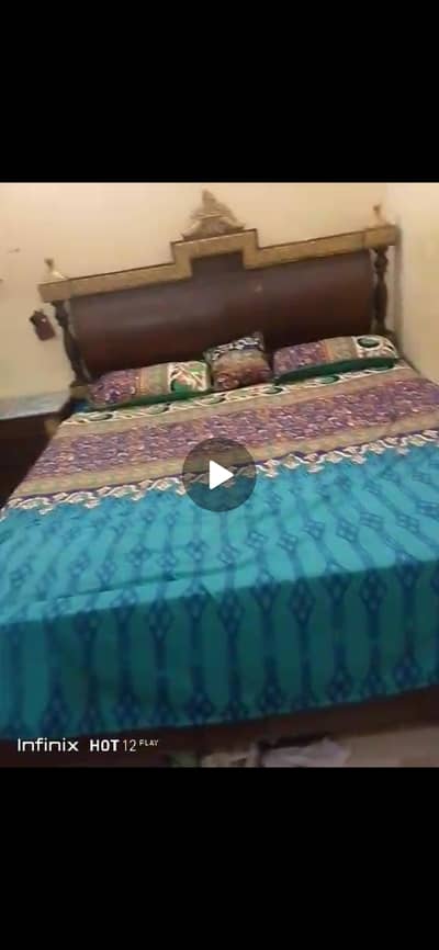wooden king size bed without mattress