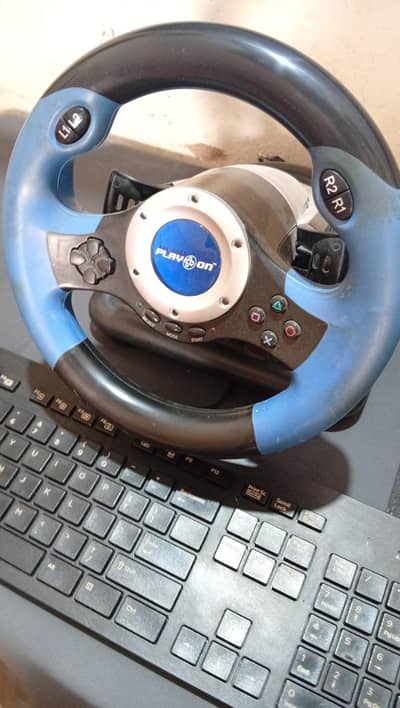 Steering Wheel For Pc & Playstation Both