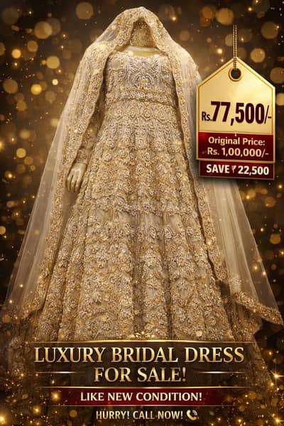 Luxury Bridal Dress For Sale  2 Heavy Bridal Wedding Dress 3used 1