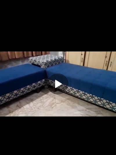 table style. L shaped+ dewan style different style creates sofa