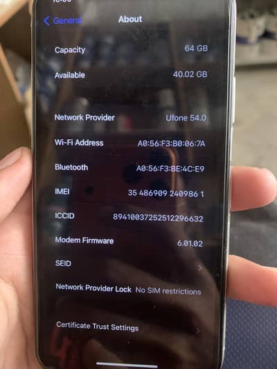 Iphone x pta approved 64 gb