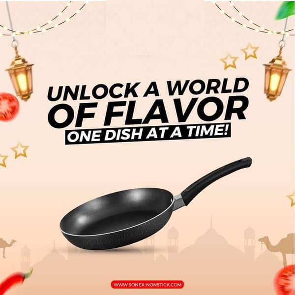 SONEX Fry Pan - Non-Stick Cooking Pan Available in Sizes 18cm to 30cm for Versatile Kitchen Use