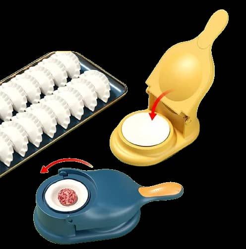 2-in-1 Dumpling and Samosa Maker, Multi-Function Dough Press and Mold for Homemade Dumpling Wrappers and Pastries