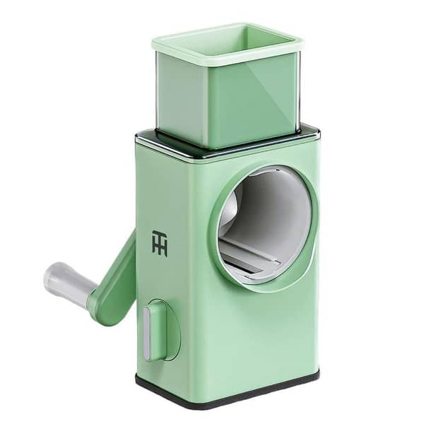 Tinted Heaven 3-in-1 Manual Vegetable Cutter and Cheese Grater | Rotary Slicer with Multi-Blade Design | Compact Kitchen Food Prep Tool