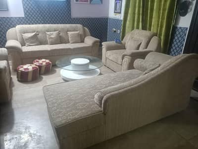 Used 7-Seater Sofa Set & Dewan for Sale – Good Condition