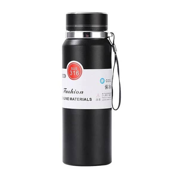Stainless Steel Vacuum Flask 1000ML | Double Wall Hot & Cold Water Bottle | Insulated Thermos Flask for Office, School & Gym