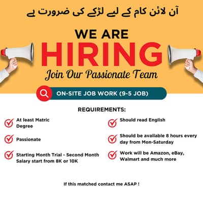 آن لائن ای کامرس کام کے لیے اسسٹنٹ کی ضرورت ہے (معقول تنخواہ)