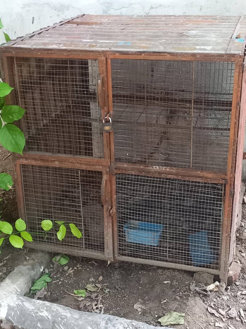 مرغیوں کا  ڈربہ سائز 3×3×3 فٹ مضبوط وزنی بناہوا 2