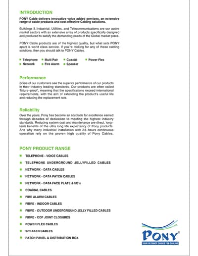 Pony Cable for Sale In Pakistan