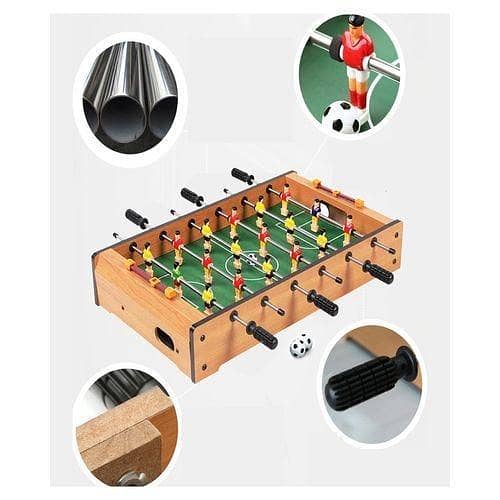 Family Game Set: Wooden Soccer Football Board with Table Stand