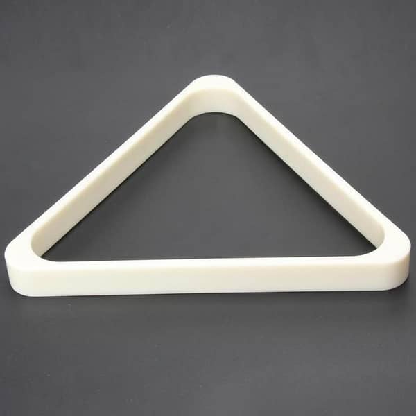 Pool Billiard Table Rack Triangle Rack Fits Standard 2 1/4 inch Size Balls Plastic Rack Billiard Snooker Accessories- White